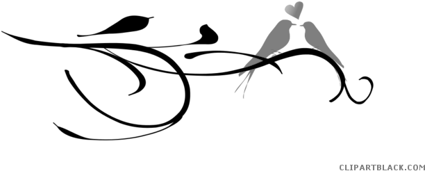 Love Birds Animal Free Black White Clipart Images Clipartblack - Lovebird (700x300)