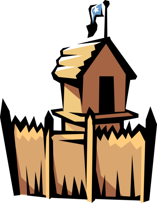 Old Fort Royalty Free Vector Clip Art Illustration - Clip Art Old Forts (541x700)