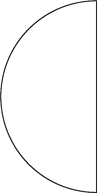 Shapes Clipart Semi Circle - Half Of A Circle (550x712)