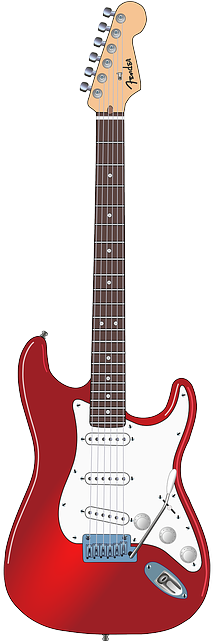 Cartoon Guitar Pictures - Fender Stratocaster Png (566x800)