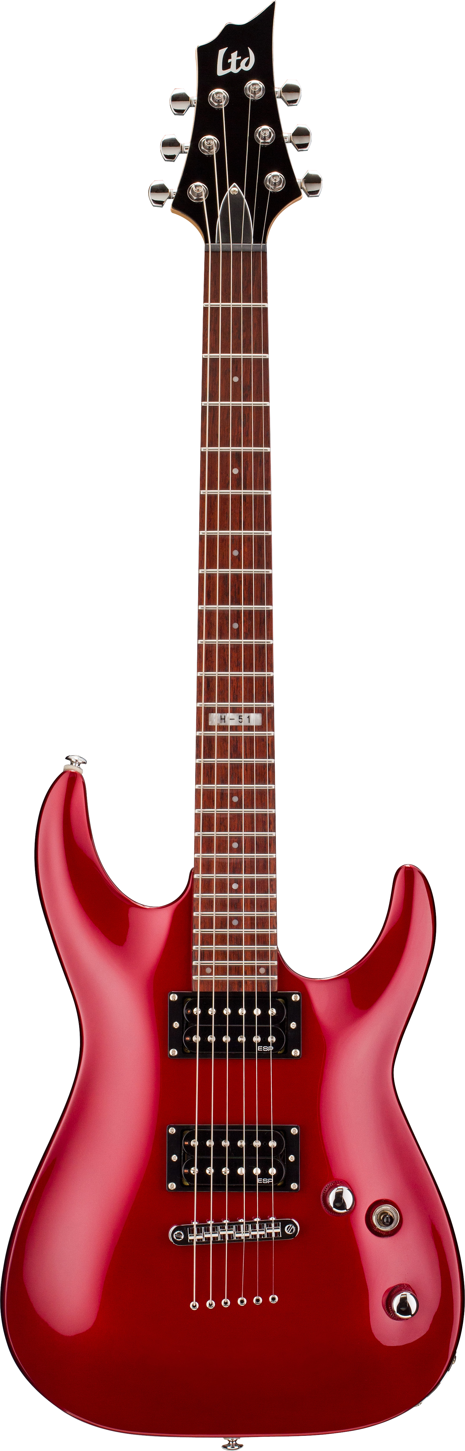Guitar Electric Hd Png - Esp Ltd H-51 Candy Apple Red (1598x4988)
