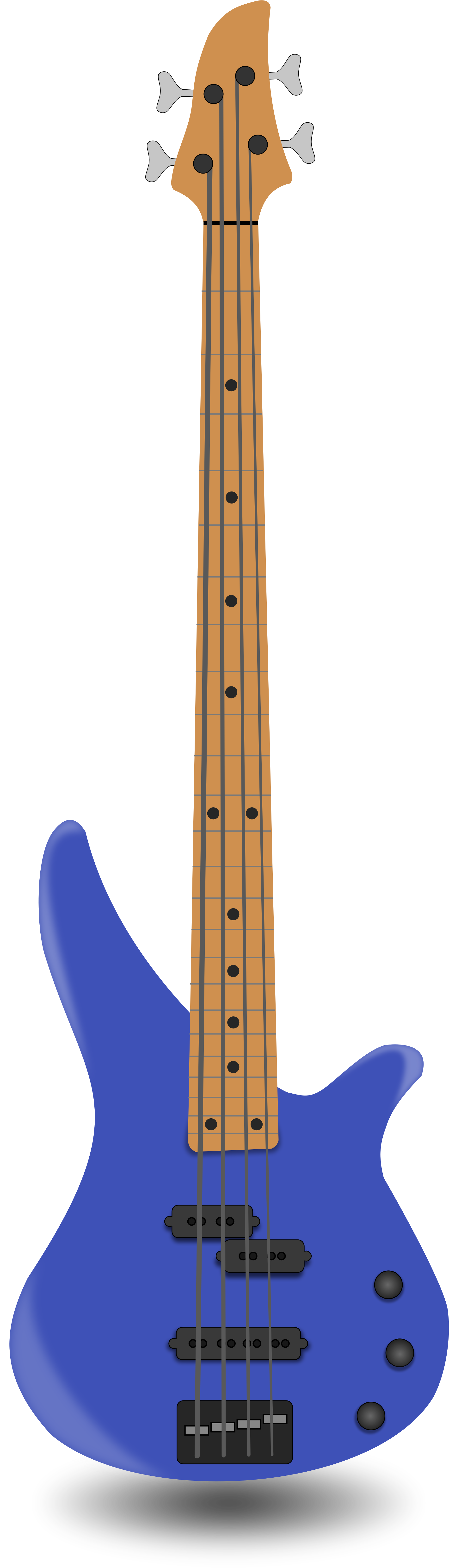 Bass Guitar Clipart 25, Buy Clip Art - Bass Guitar Vector Png (2000x6680)
