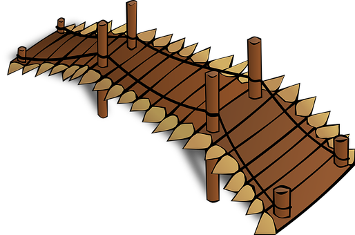 Bridge Construction Wooden Bridge Bridge B - Bridge Clipart (514x340)