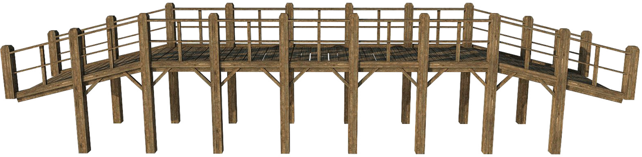 Bridge Png - Wood Bridge Transparent (1280x313)