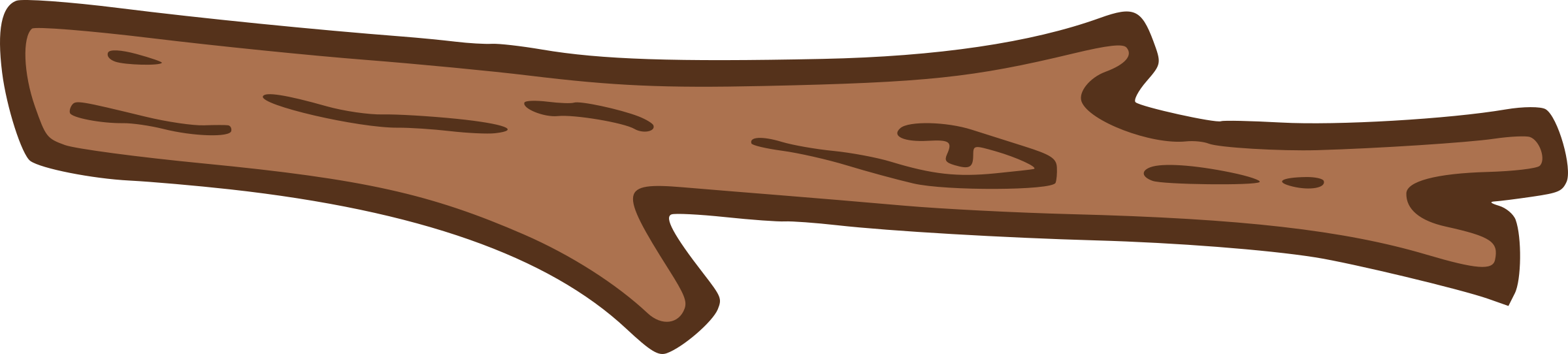 Wood Clipart Wooden Log - Stick Clipart (2400x542)