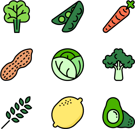Fruits And Vegetables - Vegetable Cartoon Png (600x564)