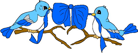 Love Birds Clipart Animation - Two Love Birds Gif (576x236)