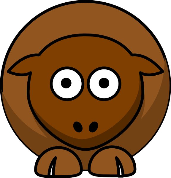 Chocolate Browns Svg Clip Arts 576 X 600 Px - Cartoon Goat (576x600)
