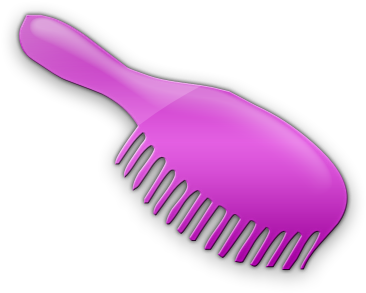 Related Coloring Pages - Pink Hair Brush Clipart (420x420)