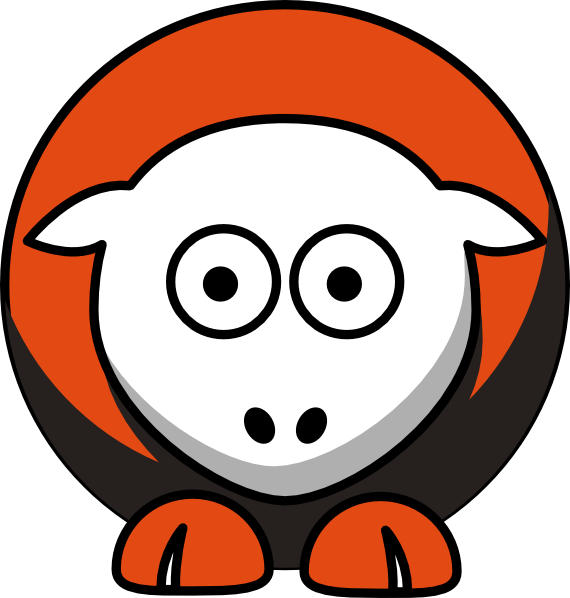 Sheep 3 Toned Cleveland Browns Colors Clip Art At Clker - Detroit Lions Clipart (570x598)