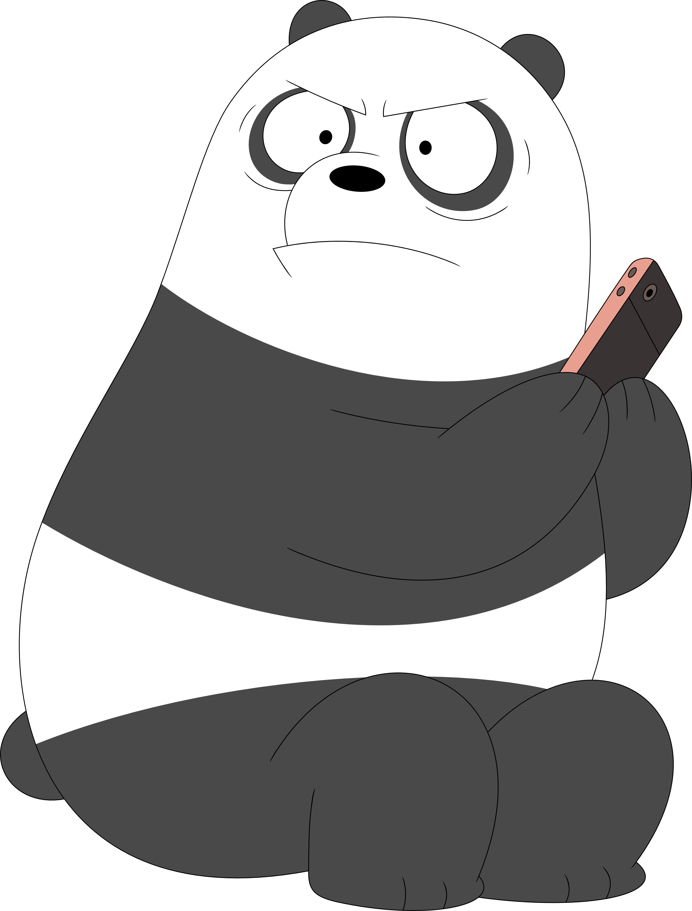 When You Ask Panda If You Can Borrow His Phone By Porygon2z - Panda We Bare Bears (2726x3590)