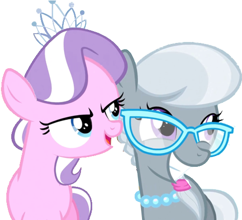 Diamond Tiara And Silverspoon Big Smile By Kawaiinikki - Cartoon (800x450)