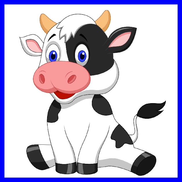 Shocking Collection Of Cow Clipart Transparent Background - Cute Cow Cartoon (630x630)