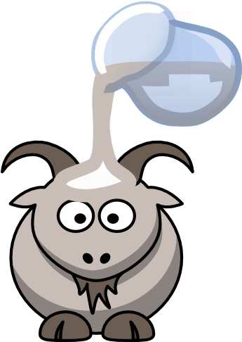 Goat Milk Clip Art At Clker - Cartoon Goat (396x594)