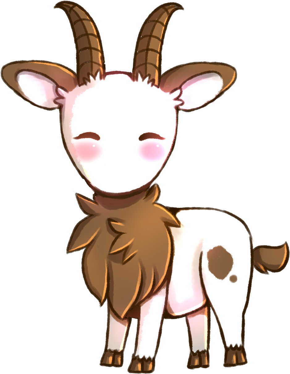 A Little Goat - Chibi Goat (1000x1214)