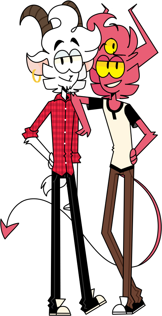 Goat Demon Duo By Flippin Fatbears - Cartoon (623x1075)