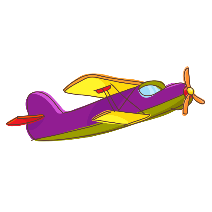 Purple Airplane - Sticker (700x700)