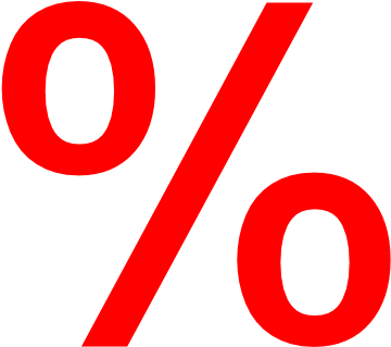 Percentage Computer Icons Percent Sign Plus And Minus - Red Percentage ...