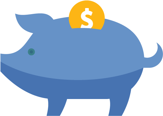 Inserting Coin Into Piggy Bank To Save Money - Saving (1358x608)