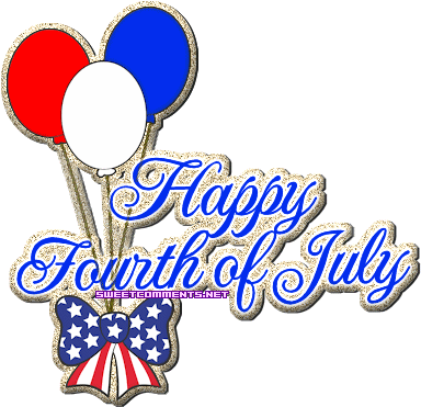 Happy 4th Of July Clip Art Clipart - Happy 4th Of July Gif (391x378)
