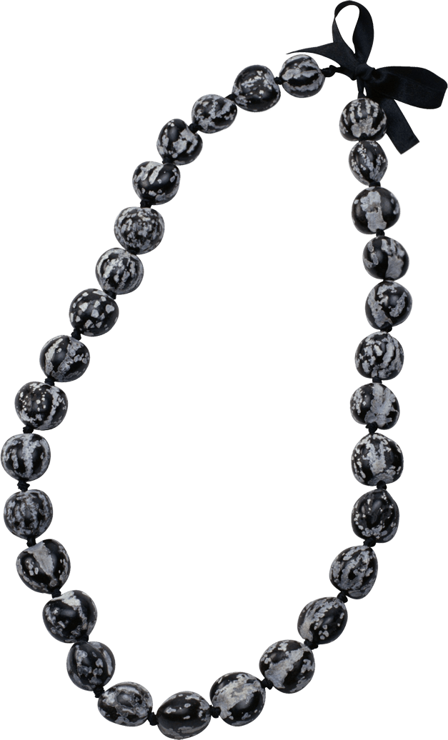 Necklace Clipart - Black Pearls Necklace Png (627x1036)