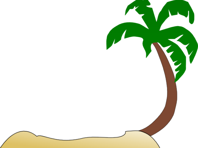 Palm Tree Clipart Tropical Tree - Beach Island Clip Art (640x480)