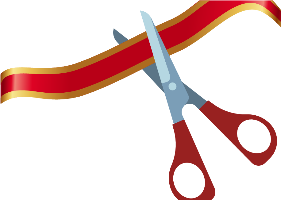 Opening Ceremony Ribbon Cutting Scissors - Ribbon Cutting Vector (938x710)