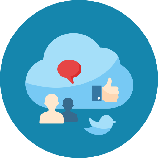 Bubble Seo & Internet Marketing - Social Media Users Icon (512x512)