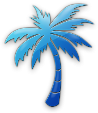 Beautiful Picture Of A Palm Tree Palm Trees Logo Cliparts - Palm Tree Png Blue (420x420)