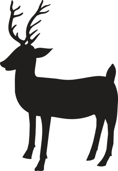 Silhouette Of Reindeer Icon - Silhouette (379x550)