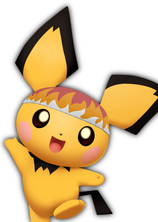 Darker Skin Color And Bandana - Super Smash Bros Pichu (548x770)
