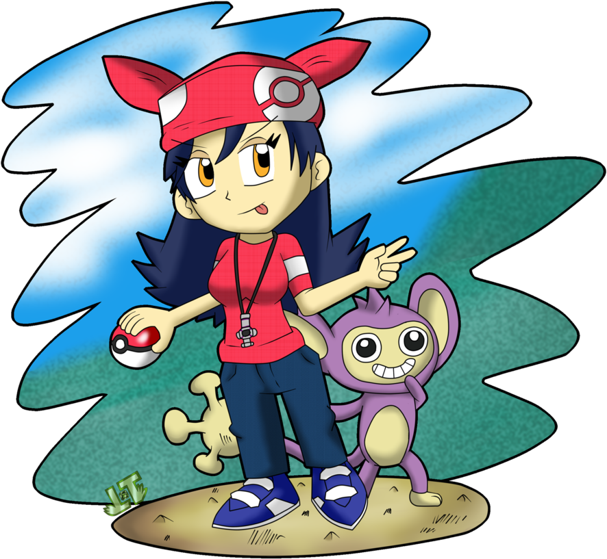 ~lisa And Aipom~ By Leafytaichou - Lisa Pokemon Movie 3 (1024x1007)