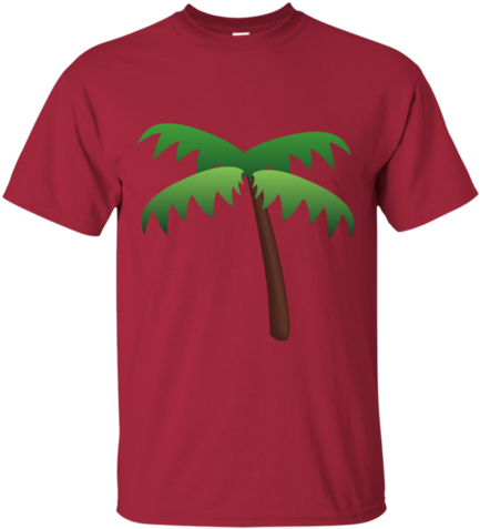 Palm Tree Emoji G200 Gildan Ultra Cotton T-shirt - T-shirt (480x480)