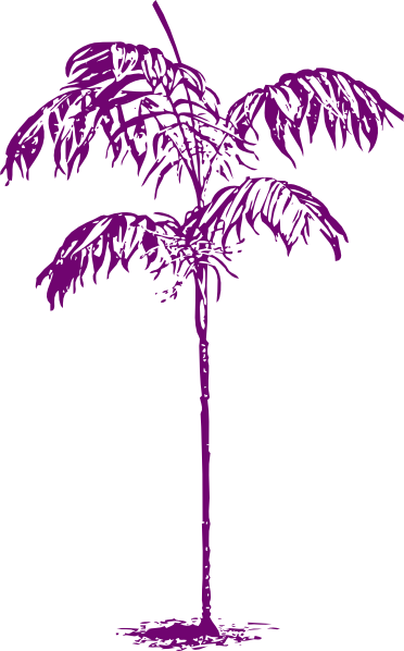 Purple Palm Clip Art At Clker Com Vector Clip Art Online - Chamaedorea Sartorii (372x598)