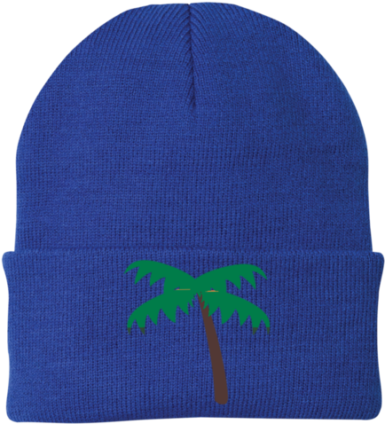 Palm Tree Emoji Cp90 Port Authority Knit Cap - Beanie (480x480)