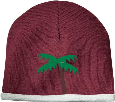 Palm Tree Emoji Stc15 Sport-tek Performance Knit Cap - Eggplant Emoji Performance Knit Cap (480x480)