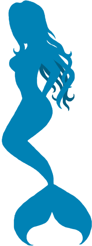 Mermaid Tail Silhouette - Mermaid Tail Clip Art Png (296x794)