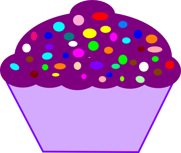 Cupcake-purple-hi Ornament (round) (600x509)