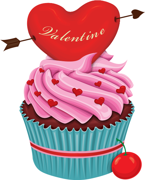 Tasty Sprinkle Cupcakes Messages Sticker-2 - Cupcake Cushion - Strawberry & Heart (618x618)