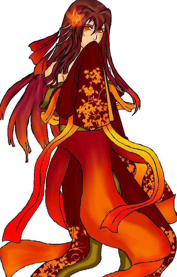 Bleach Oc Zanpakuto- Hi No Hana Spirit By Darklordluzifer - Bleach Oc Zanpakuto Spirit (684x1068)