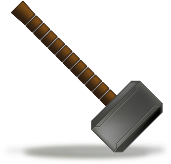 Elegant Thor Hammer Clipart Thor Hammer Icon By Mediatiger - Thor Hammer Vector Png (360x360)