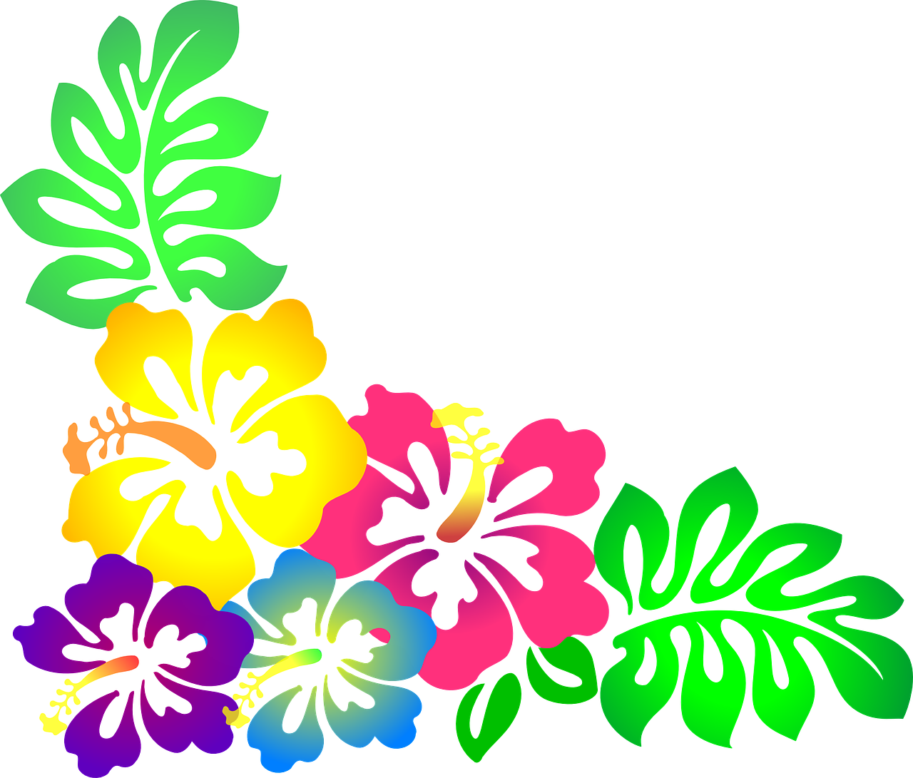 The Opening Party Will Be Held May 19, 2018 From - Luau Flowers Clip Art (1280x1091)