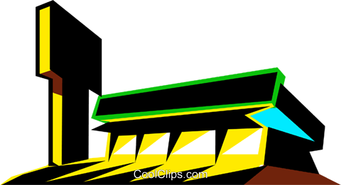 Fast Food Restaurant Royalty Free Vector Clip Art Illustration - Fast Food Restaurant Royalty Free Vector Clip Art Illustration (480x261)