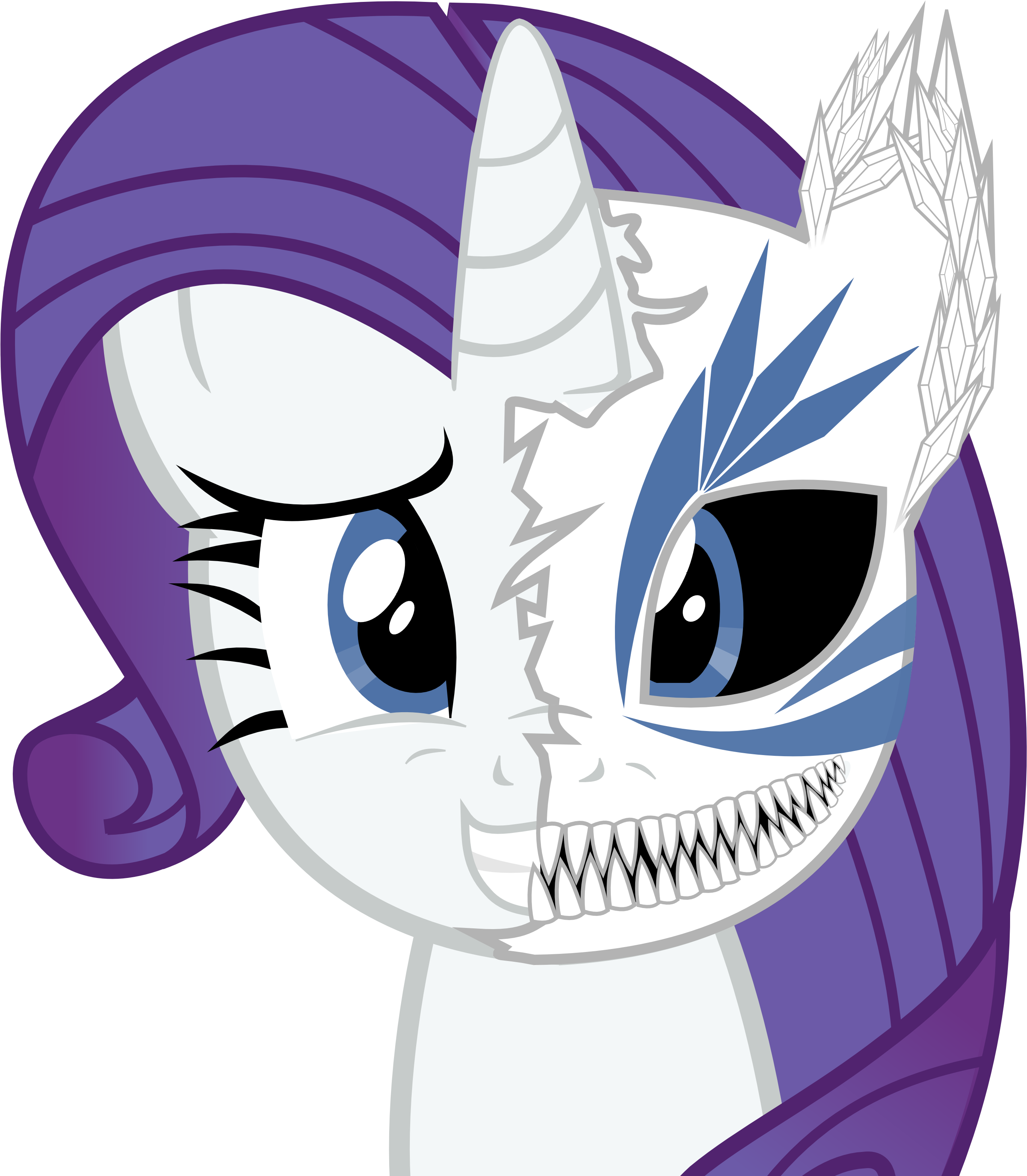 Feralhamster, Bleach , Crossover, Grimdark, Hollow, - My Little Pony: Friendship Is Magic (2828x4000)