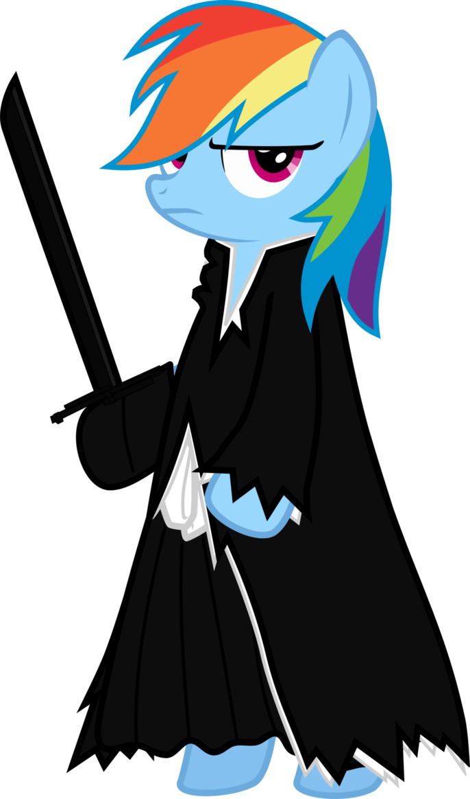 Rainbow Dash Bankai By Sakatagintoki117 - Ichigo Kurosaki (686x1164)