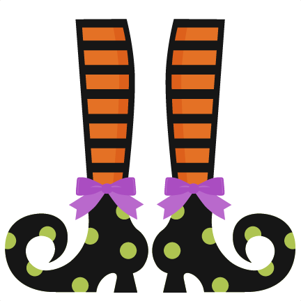 Free Cute Shoes Clipart - Witch Legs Svg (432x432)