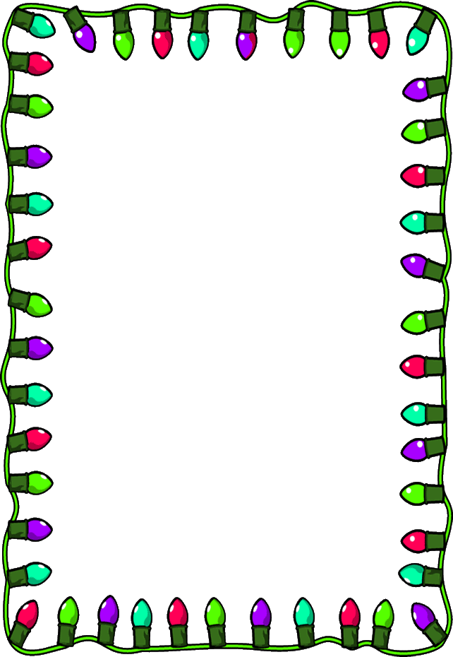 Christmas Lights Free Christmas Borders Clip Art Image - Christmas Border Clip Art (642x930)