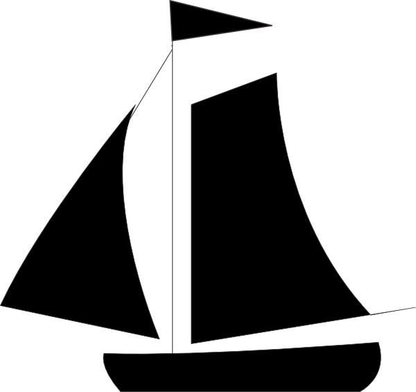 Black Sail Boat Svg Clip Arts 600 X 565 Px - Clip Art (600x565)