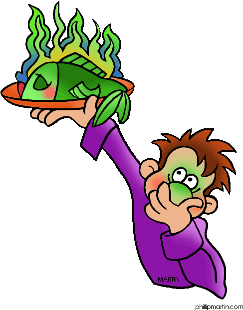 Nose Smell Clip Art - Stinky Fish Clip Art (534x650)