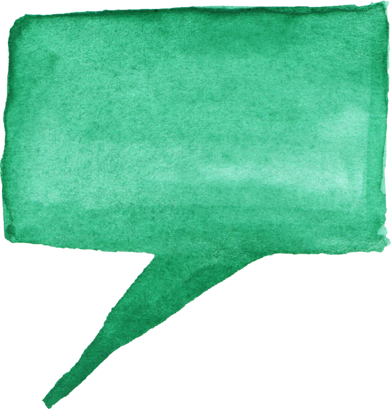 Free Download - Green Watercolor Speech Bubble (793x829)